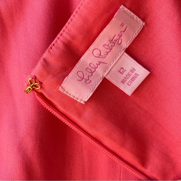 NWT Lily Pulitzer Mayfield Dress, Style 32874, Pink Salmon Seeing Stars Soutache - Picture 16 of 16
